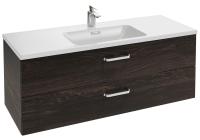 Тумба для раковины с 2 выдв. ящ., изогнутая ручка 120 белый меламин Jacob Delafon Vox EB2071-R1-N18