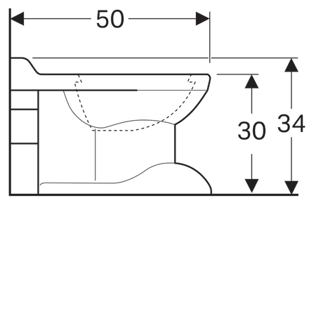 Унитаз напольный для детей Geberit Bambini, 6л, горизонтальный выпуск, 212000000