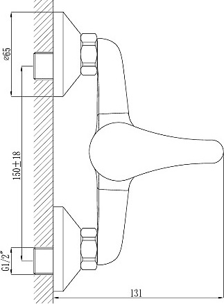 Смеситель Rossinka A A35-41 для душа Смеситель Rossinka A A35-41 для душа