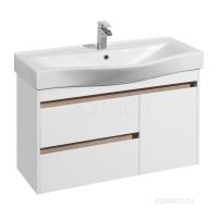 Тумба под раковину НОРТОН 100 (белый глянцевый/дуб эндгрейн) 1A249001NT010