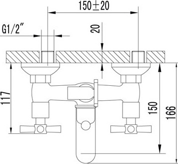 Смеситель Lemark Neo LM2202C для ванны с душем