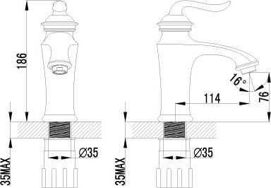 Смеситель Lemark Brava LM4706G для раковины