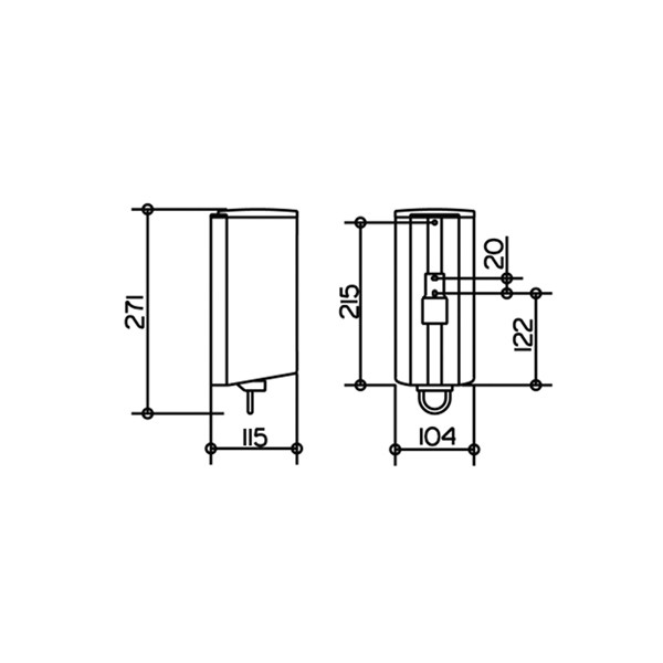 Дозатор для жидкого мыла Keuco Plan одинарный  14954010100