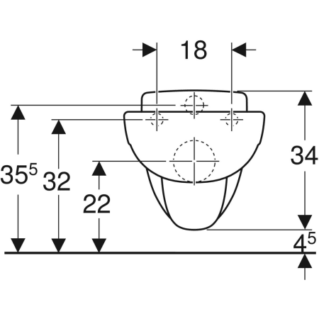 Унитаз подвесной для детей Geberit Bambini, горизонтальный выпуск 201700000 Унитаз подвесной для детей Geberit Bambini, горизонтальный выпуск 201700000