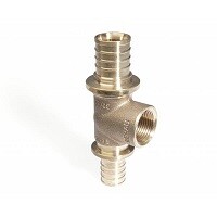 Тройник, Rehau, RAUTITAN, В, 32, 3/4", 25, бронза (RX+) 14562981001