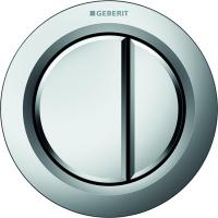 Пневмоклавиша смыва Geberit дистанционная тип 01, двойной смыв, установка в мебель: Матовый хром 116.050.46.1