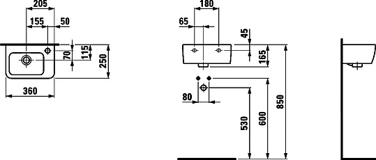 Рукомойник Laufen Pro A 8.1695.5.000.106.1