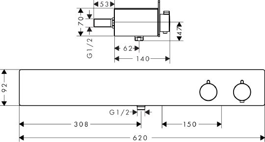 Термостат Hansgrohe ShowerTablet 13108000 для душа