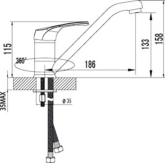 Смеситель Lemark Omega LM3104C для кухонной мойки