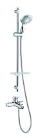 Душевая стойка Wirquin RIMINI - хромированная латунь (штанга и смеситель), излив для наполнения ванны, мыльниц, высота: 88 см, диаметр ручного душа: 13 см 60721438