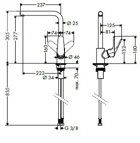 Смеситель для кухни Hansgrohe Focus  31817800 hog1