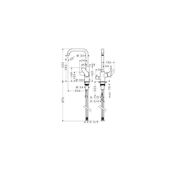 Смеситель для кухни Hansgrohe Focus  31823000 hog1