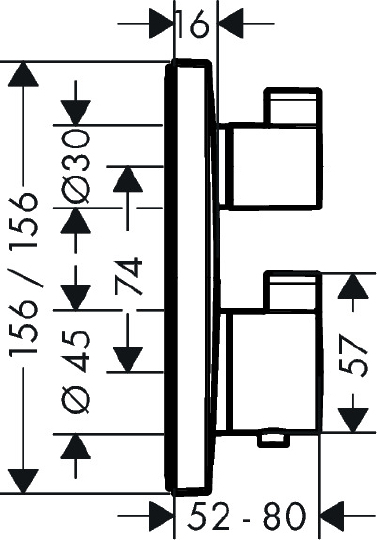 Термостат Hansgrohe Ecostat Square 15712000 для душа