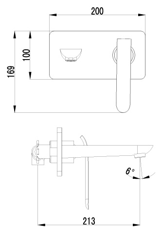 Смеситель Lemark Melange LM4926CW С ВНУТРЕННЕЙ ЧАСТЬЮ, для раковины
