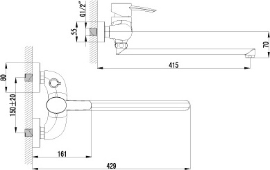 Смеситель Lemark Atlantiss LM3217C для ванны с душем Смеситель Lemark Atlantiss LM3217C для ванны с душем