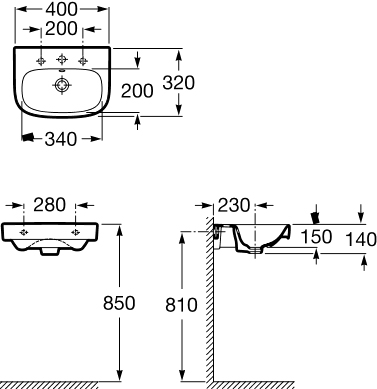 Рукомойник Roca Debba 40x32 см 325998000