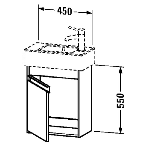 Тумба под раковину Duravit Ketho  цвет-базальт матовый KT6629L4343 hog2