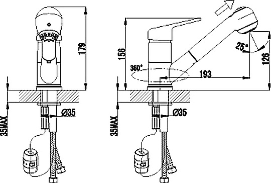 Смеситель Lemark Luna LM4150C для кухонной мойки
