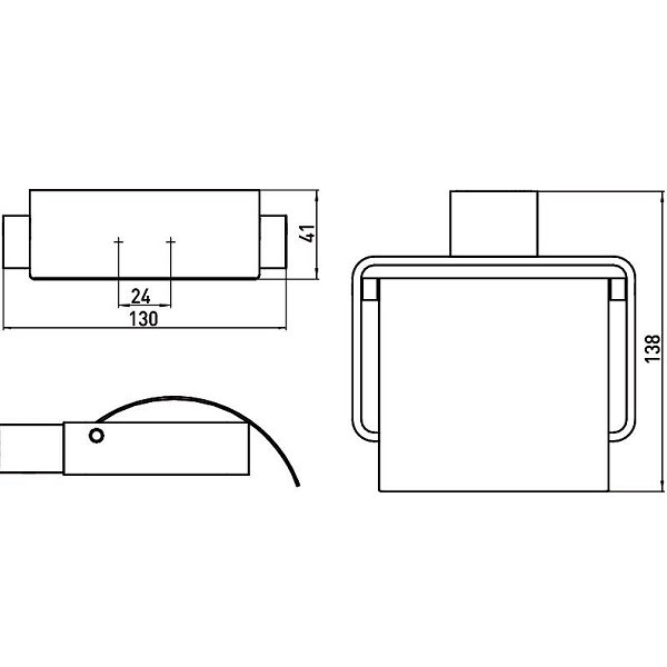 Бумагодержатель Emco Loft с крышкой  0500 016 00