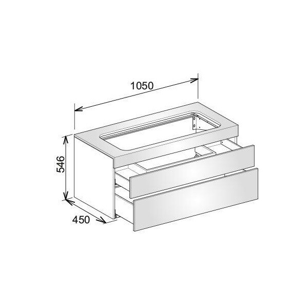 Тумба под раковину Keuco Edition 400  цвет-орех (walnut) 31572680001 hog2