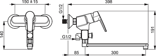 Смеситель Oras Saga 3942Y универсальный