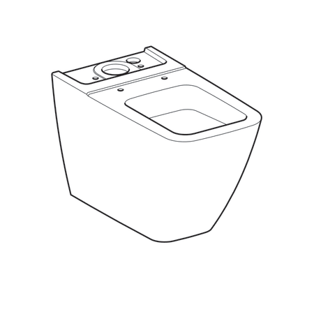 Чаша унитаза напольного Gebrit iCon Square, 6л, универсальный выпуск 200920000