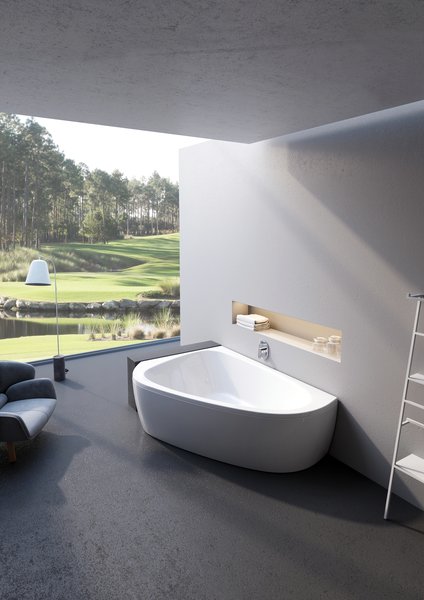 Ванна Ravak LoveStory II 139х196 левая, белая C751000000