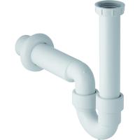 Сифон Geberit для кухонной раковины, горизонтальный выпуск: d=50мм, G=1 1/2", Белый «Alpine» 152.741.11.1