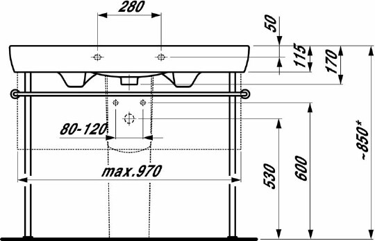 Раковина Laufen Pro 8.1395.8.000.104.1 накладная