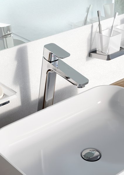 Смеситель для умывальника высокий без донного клапана 333 мм Ravak TD F 015.00 X070130