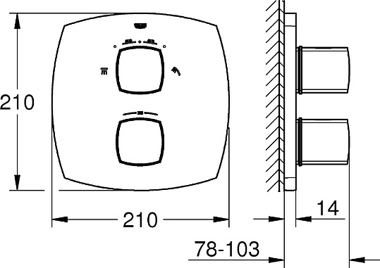 Термостат Grohe Grandera 19937000 для душа
