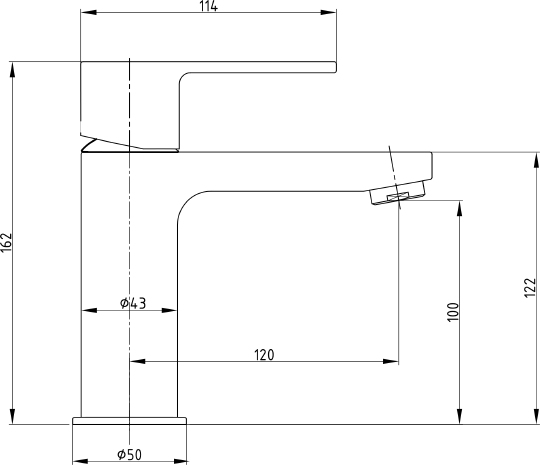 Смеситель E.C.A. Nita 102188034EX для раковины