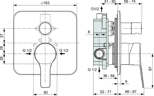 Смеситель Ideal Standard Entella A6949AA для ванны с душем