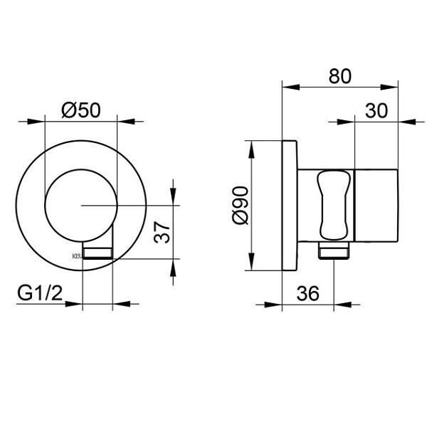 Переключатель на 2 потребителя Keuco IXMO 59556010201