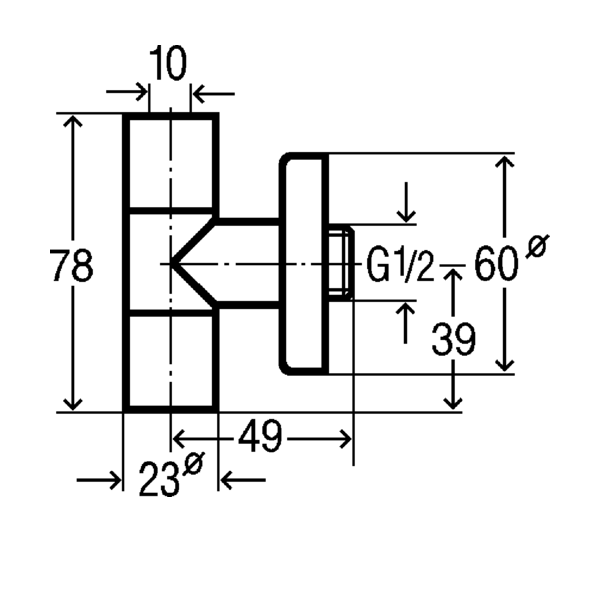 Угловой вентиль Viega V2 цвет-хром 556150