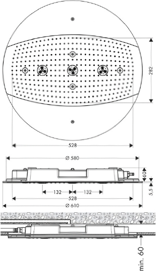 Душевой комплект Hansgrohe Raindance Rainmaker 28403000 без подсветки
