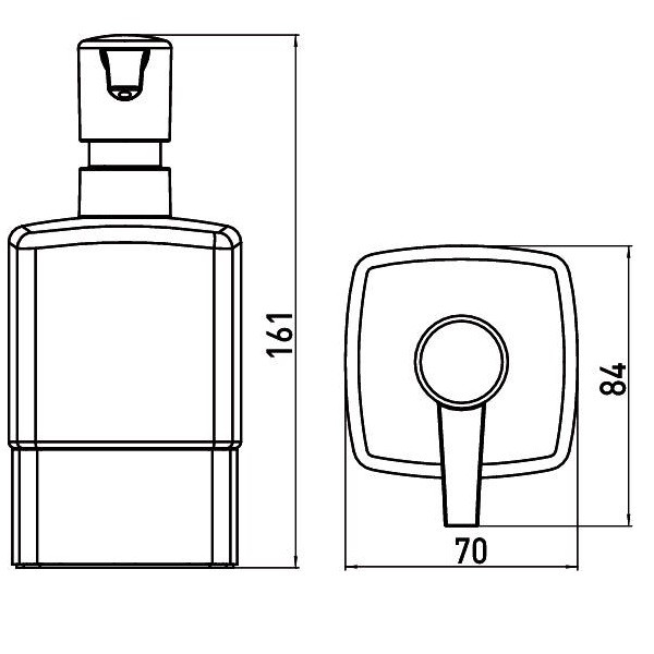 Дозатор для жидкого мыла Emco Loft с держателем  0521 001 02