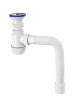 Сифон Вирпласт "МИНИ Элит" с нержавеющей чашкой Ø70 мм и гофротрубой L800 мм (1½"- Ø40/50) 30986760