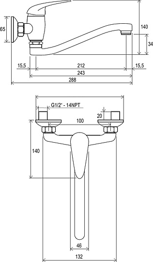 Смеситель Ravak Suzan SN 041.00/100 для раковины X070007