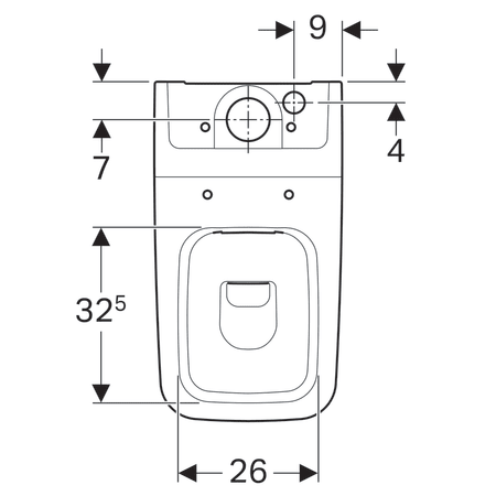 Чаша унитаза напольного безободковая Geberit iCon Square, Rimfree 200930000