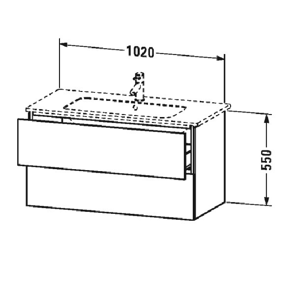Тумба под раковину Duravit L-Cube  цвет-капучино глянцевый LC624208686 hog2