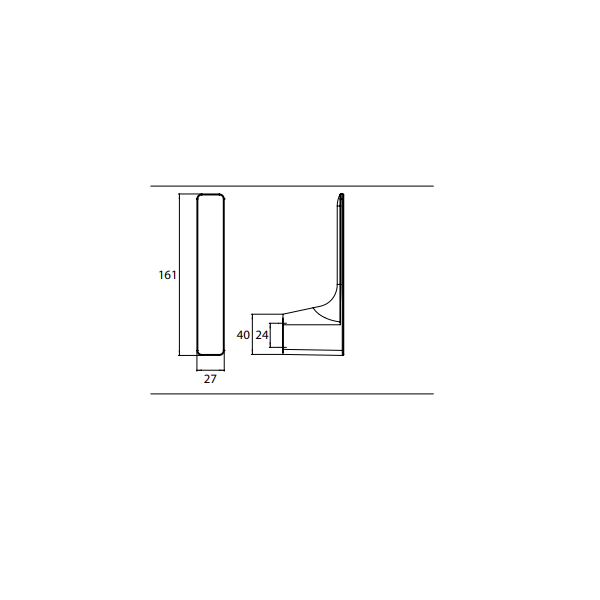 Бумагодержатель Emco Art без крышки вертикальный  1605 001 01