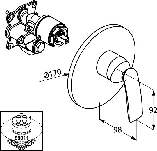 Смеситель Kludi Balance 526559175 для душа