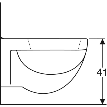 Унитаз подвесной Geberit Renova Plan, 540 мм 202160000