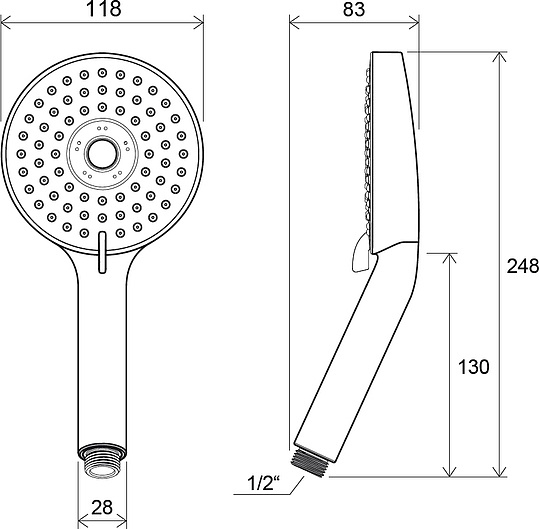 Душевая лейка Ravak 3 режима 953.00 X07P009