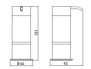 Дозатор для жидкого мыла Emco System2 вертикальный с нажимным управлением  3521 001 01