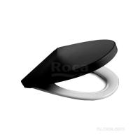Крышка для чаши Roca Victoria Nord Soft Close черная+белая, петли хром ZRU9302627 Крышка для чаши Roca Victoria Nord Soft Close черная+белая, петли хром ZRU9302627