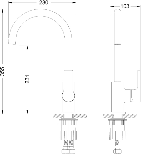 Смеситель Lemark Aura LM0605C для кухонной мойки