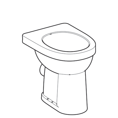 Унитаз напольный Geberit Renova Comfort, с полочкой, горизонтальный выпуск 218510000