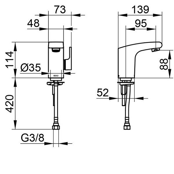 Смеситель для раковины Keuco Elegance  51608010100 hog